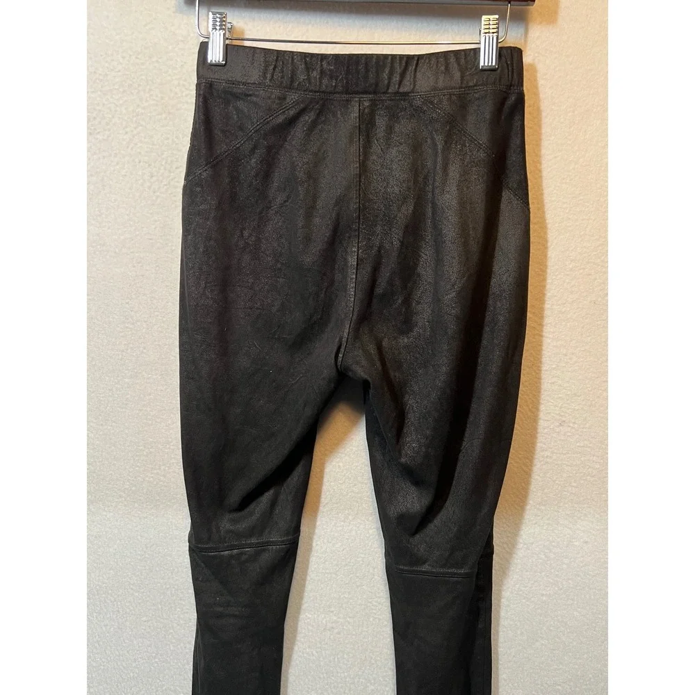 Free People Black Faux Leather Leggings Pants Moto Skinny Textured Size XS - Picture 7 of 11